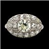 Image 1 : Old European Cut Natural Diamond Cluster Ring