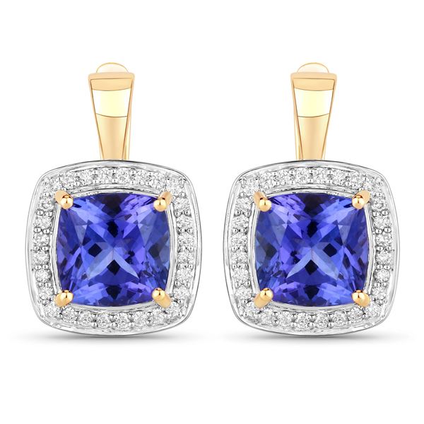 Tanzanite and Diamond Earrings