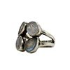 Image 2 : Sterling Silver Cluster Moonstone Ring