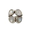 Image 3 : Sterling Silver Cluster Moonstone Ring