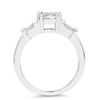 Image 3 : White Gold Cluster Diamond Ring with Baguettes