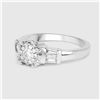 Image 4 : White Gold Cluster Diamond Ring with Baguettes