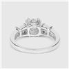 Image 6 : White Gold Cluster Diamond Ring with Baguettes