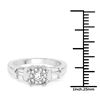 Image 8 : White Gold Cluster Diamond Ring with Baguettes