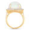 Image 2 : Yellow Gold Ethiopian Opal & Diamond Ring