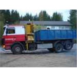 Scania 112H nosturi Effer 23Tm. vaihtolaval.