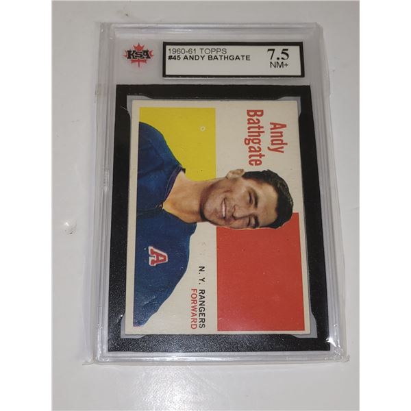 1960-61 Topps #45 Andy Bathgate - Graded 7.5 NM+