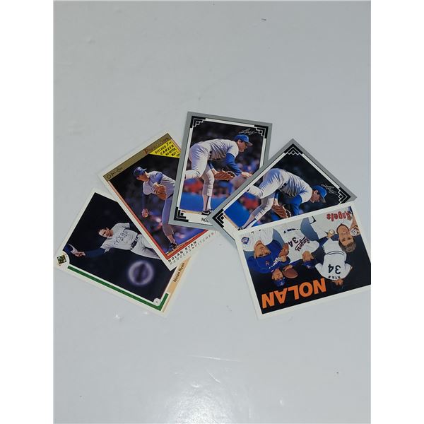 Lot of 5 Nolan Ryan Baseball Cards - Mint