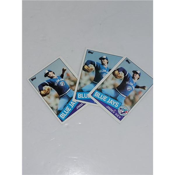 Lot of 3 1985 Topps Jimmy Key Baseball Cards