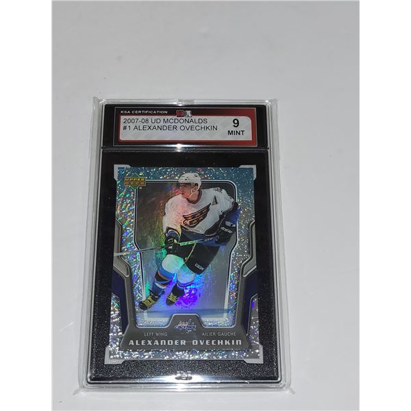 2007-08 UD McDonalds #1 Alexander Ovechkin-  Graded 9 MINT