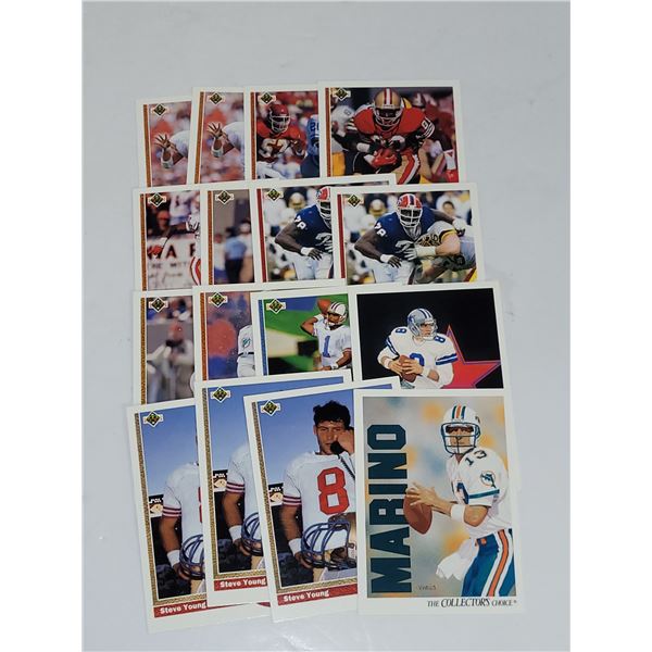 Lot of 16 NFL Football Cards - Mint