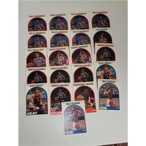 Lot of 21 Older NBA Basketball Cards-  Mint
