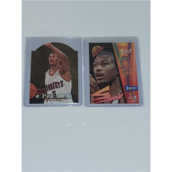 Lot of 2 Jalen Rose Rookie Basketcall Cards Die Cut+ - Mint