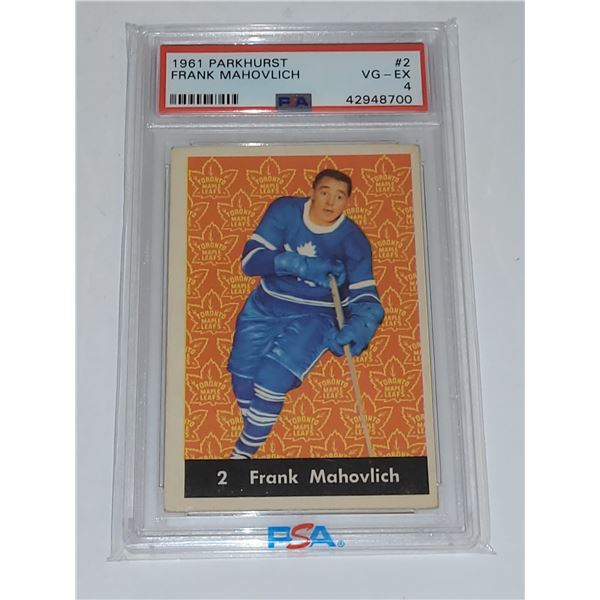 1961 Parkhurst #2 Frank Mahovlich - Graded VG-EX 4