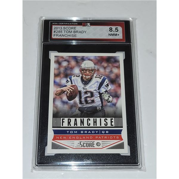 2013 Score #285 Tom Brady Franchise - Graded 8.5 NMM+