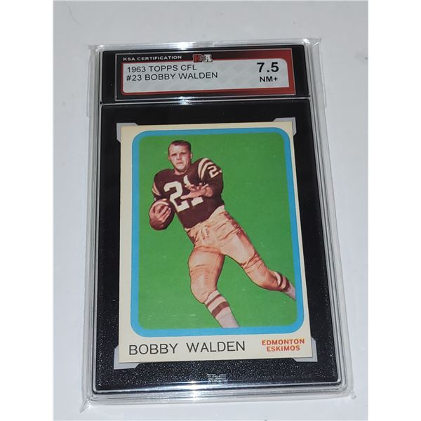 1963 Topps CFL #23 Bobby Walden - Graded 7.5 NM+