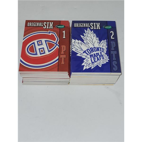 Lot of 2004 In The Game Original 6 Thick Stock NHL Hockey Cards - Mint