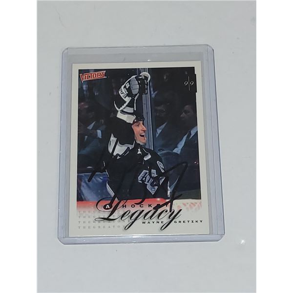 Signed Wayne Gretzky A Hockey Legacy Victory Hockey Card in Top Loader - Mint - Unauthenticated