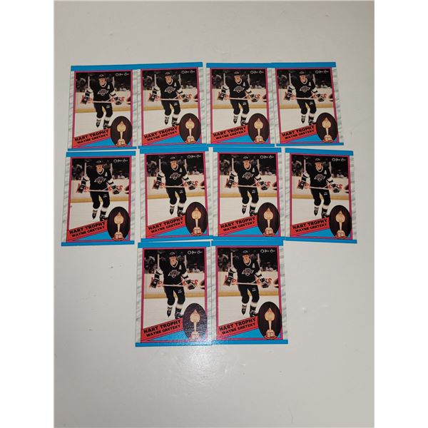 Lot of 10 Hart Trophy Wayne Gretzky NHL Hockey Cards - Mint