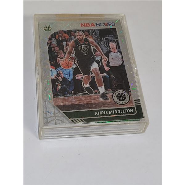 Lot of Older NBA Hoops Basketball Cards in Hard Platic Case - Mint