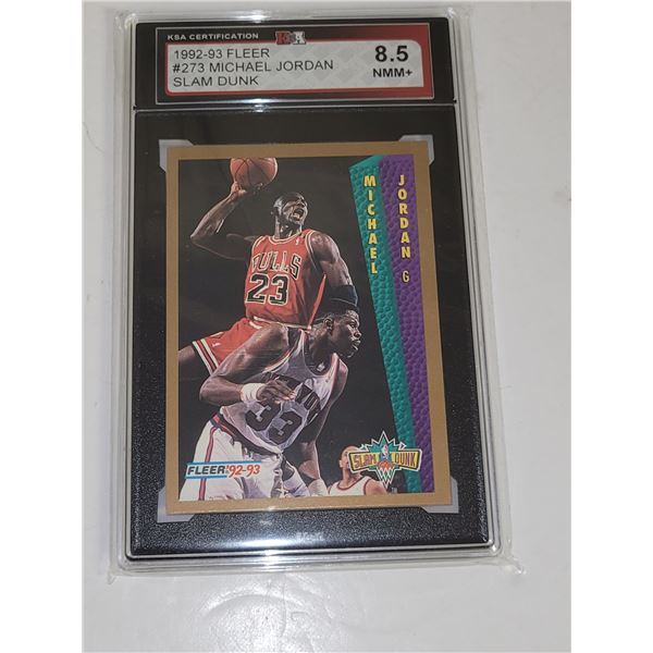 1992-93 Fleer #273 Michael Jordon Slam Dunk - Graded 8.5 NMM+