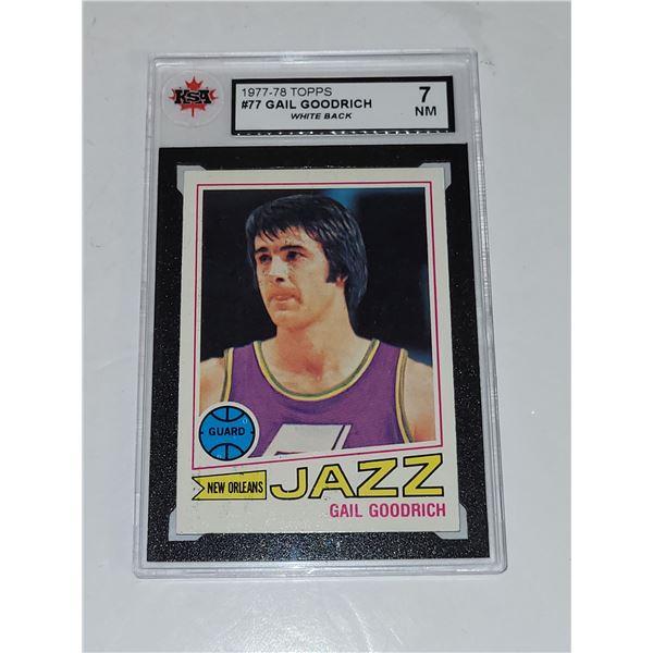 1977-78 Topps #77 Gail Goodrich White Back - Graded 7 NM