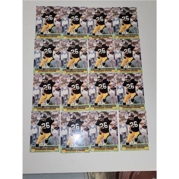 Lot of 16 Rod Woodson NFL Pro Set Football Cards - Mint