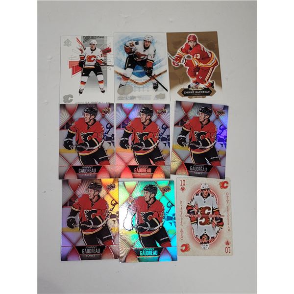 Lot of 9 Johnny Gaudreau NHL Hockey Cards - Mint