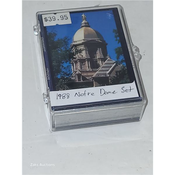 1988 Notre Dame Football Trading Card Set