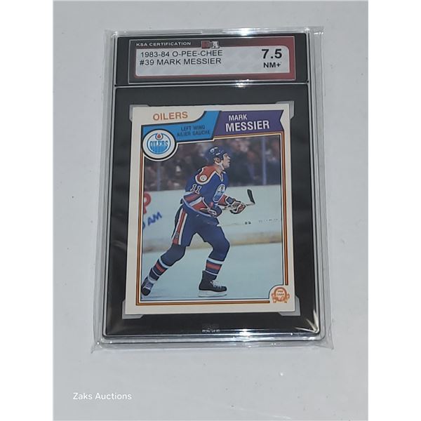 1983-84 O-Pee-Chee #39 Mark Messier - Graded 7.5 NM+