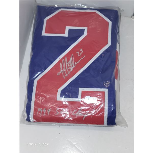 Jeff Beukeboom Signed 1994 NYR NHL Jersey with COA