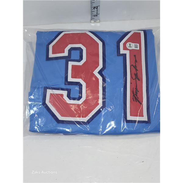 Ferguson Jenkins Signed MLB Texas Jersey with COA
