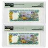 Image 2 : Central Bank of the Bahamas, 1974, High Grade Sequential Banknote Pair