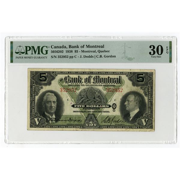Bank of Montreal, 1938, Issued Banknote