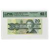 Image 1 : Bank of Canada, 1991, $20, "Printers Essay - Experimental" "DuraNote" Polymer Paper Banknote, Fully