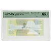 Image 1 : Bank of Canada, 1991, $20, "Printers Essay - Experimental" "DuraNote" Polymer Paper Banknote, Partia