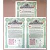 Image 1 : Imperial Chinese Government, 1911, Hukuang Railways, £20, I/U, 5% Sinking Fund Gold Coupon Bond Trio