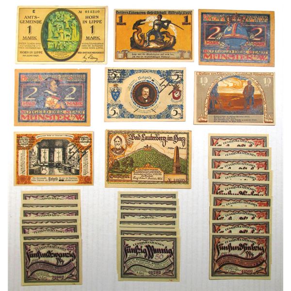 Germany, Uecker-Randow District, Storman District, Munster, Bad Lauterberg Notgeld Assortment, 1921,