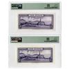 Image 2 : Isle of Man Government, ND (1961), Issued Banknote Pair.