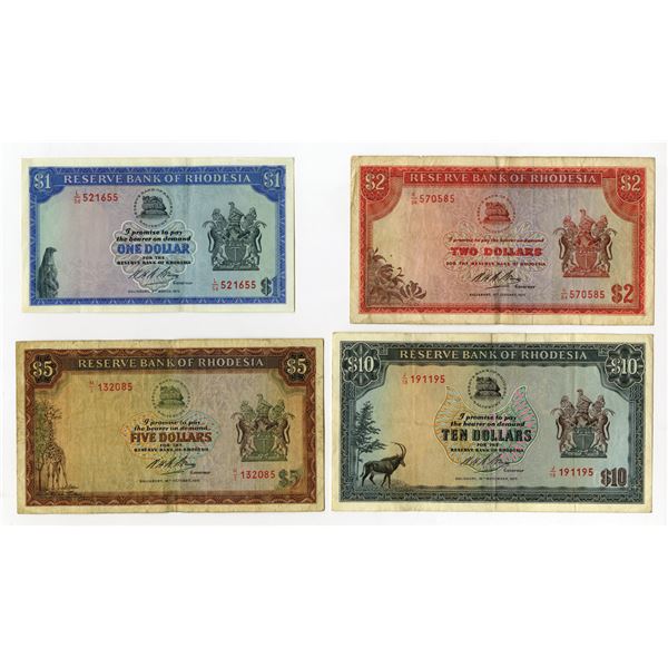Reserve Bank of Rhodesia, 1972 to 1974, Issued Banknote Quartet