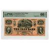 Image 1 : Falls Village, CT. Iron Bank, 1850s, $10 Remainder Banknote