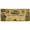 Image 1 : Lafayette Bank of Cincinnati, 1843 Issued Obsolete Banknote.