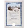 Image 1 : Brooklyn Bridge 100th Centennial Celebration Certificate, 1983 with ca.1880s Intaglio Proof Vignette