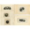 Image 1 : Allegorical, Native American, and States Arms Assortment of Large Die Proof Vignettes, ND (1850-1920