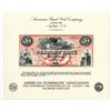 Image 1 : ABN Souvenir Cards, Peoples' Bank at Baltimore, MD, $20 Obsolete Reprints of 1860 Obsolete Banknote.