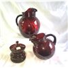 Image 2 : Depression Glass Royal Ruby Glass A