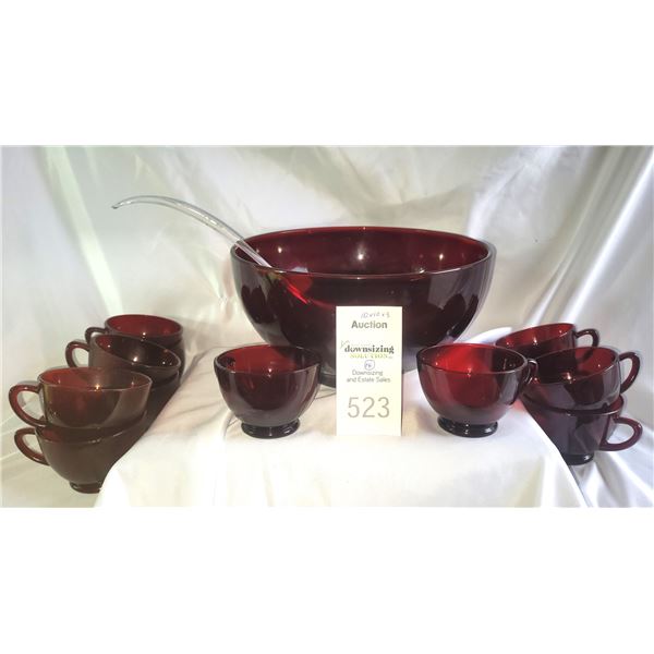 Depression Glass Royal Ruby Glass A