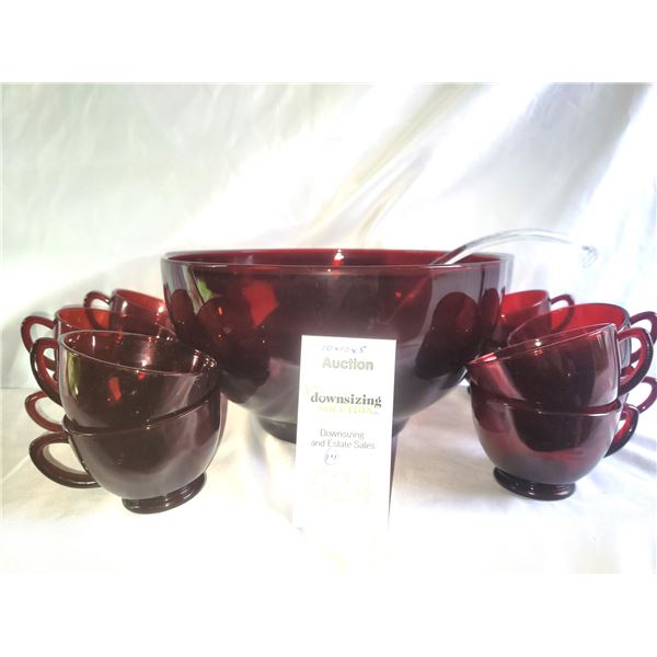 Depression Glass Royal Ruby Glass A