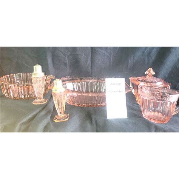 Depression Pink Glass A