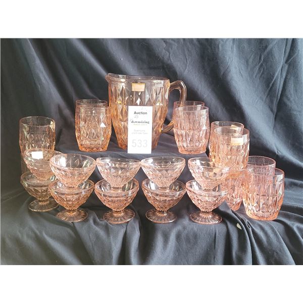 Depression Pink Windsor Glass A